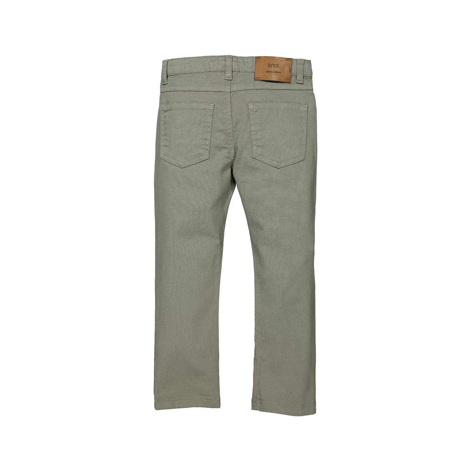 Boys Light Grey Cotton Trousers
