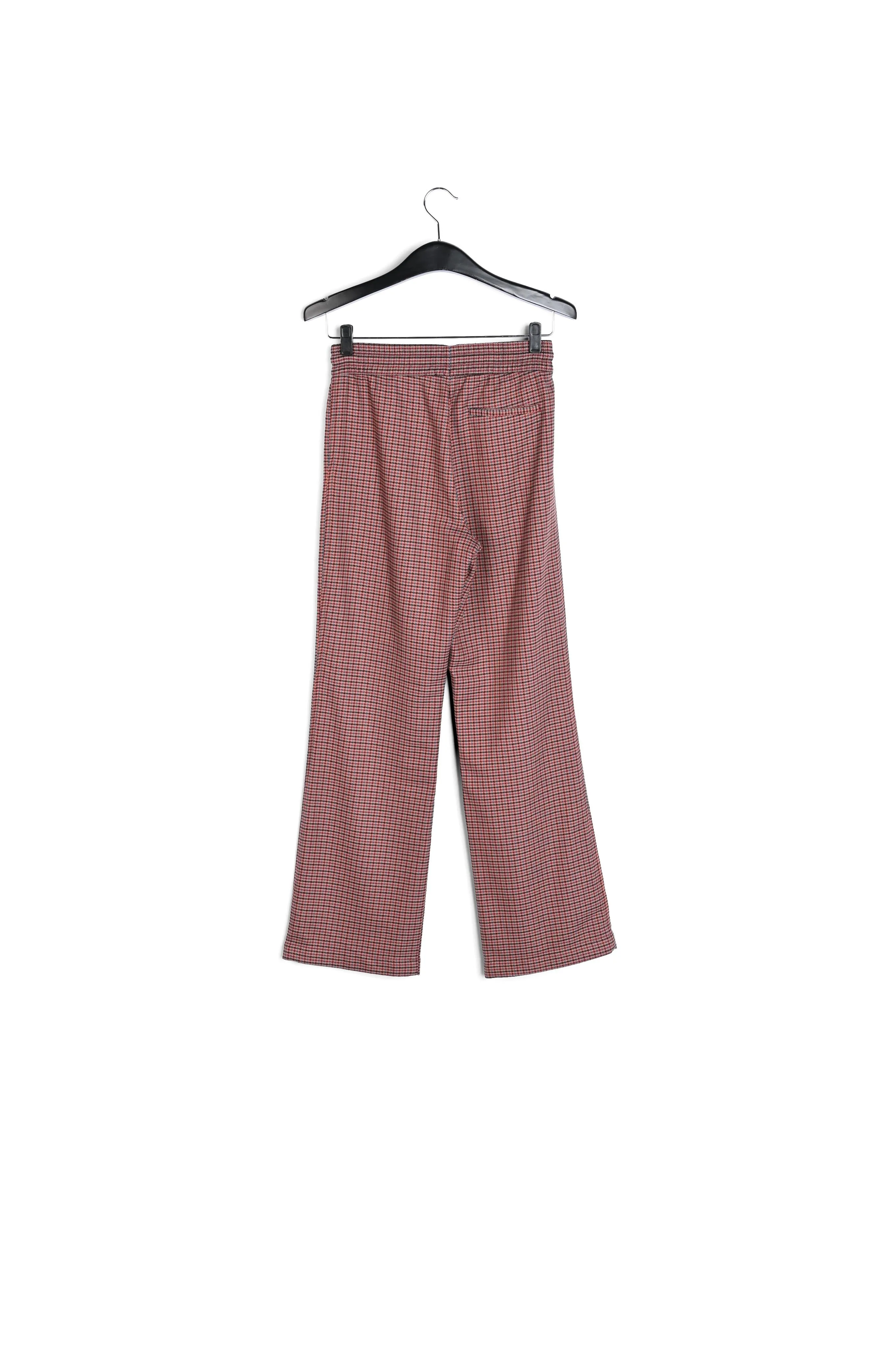 Brown houndstooth motif pants