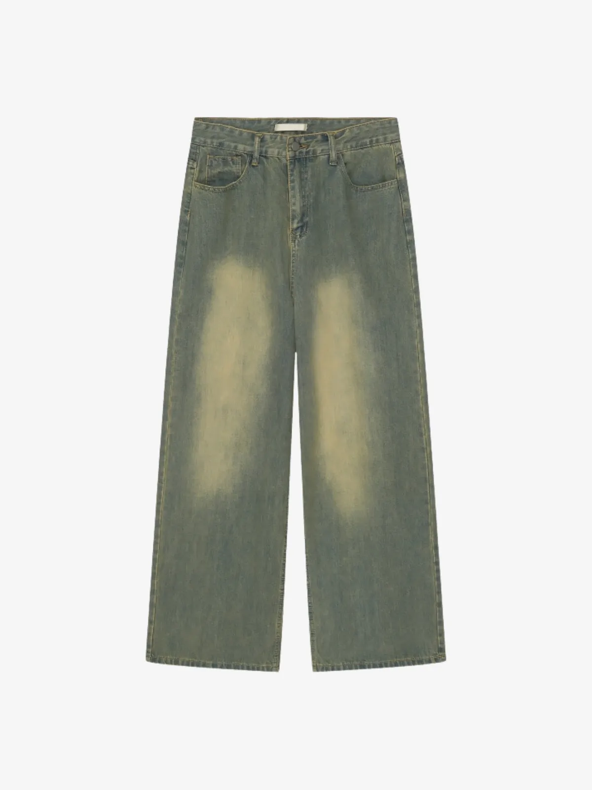 BROWN WASHED LOOSE JEANS