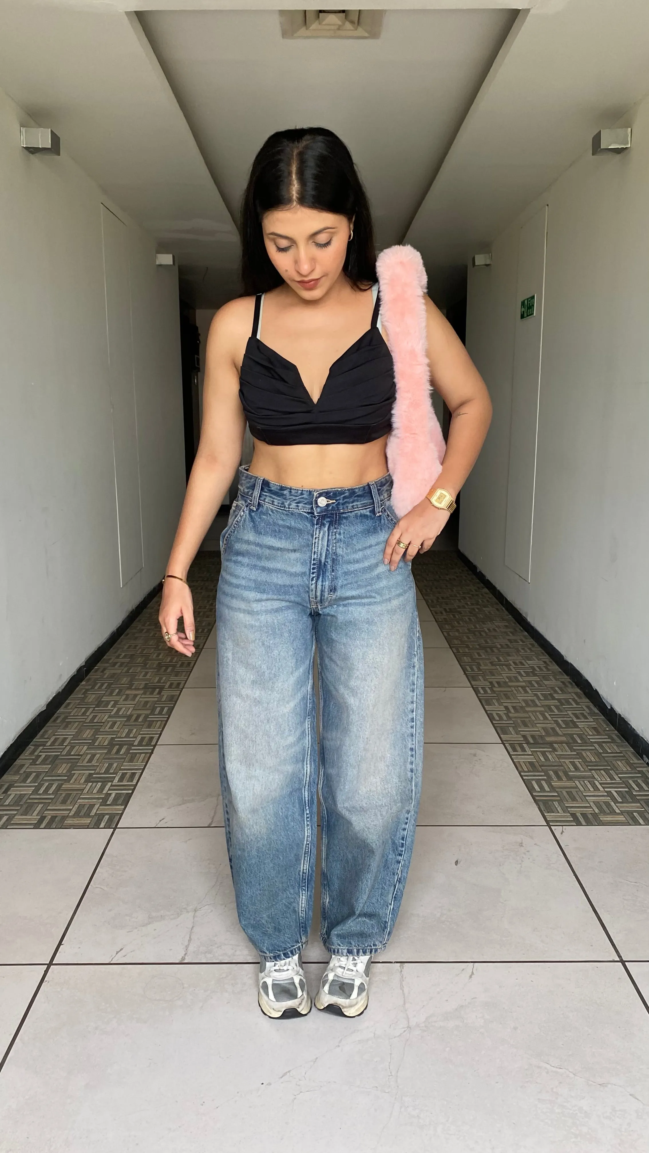 Bsk skater baggy jeans dusty blue