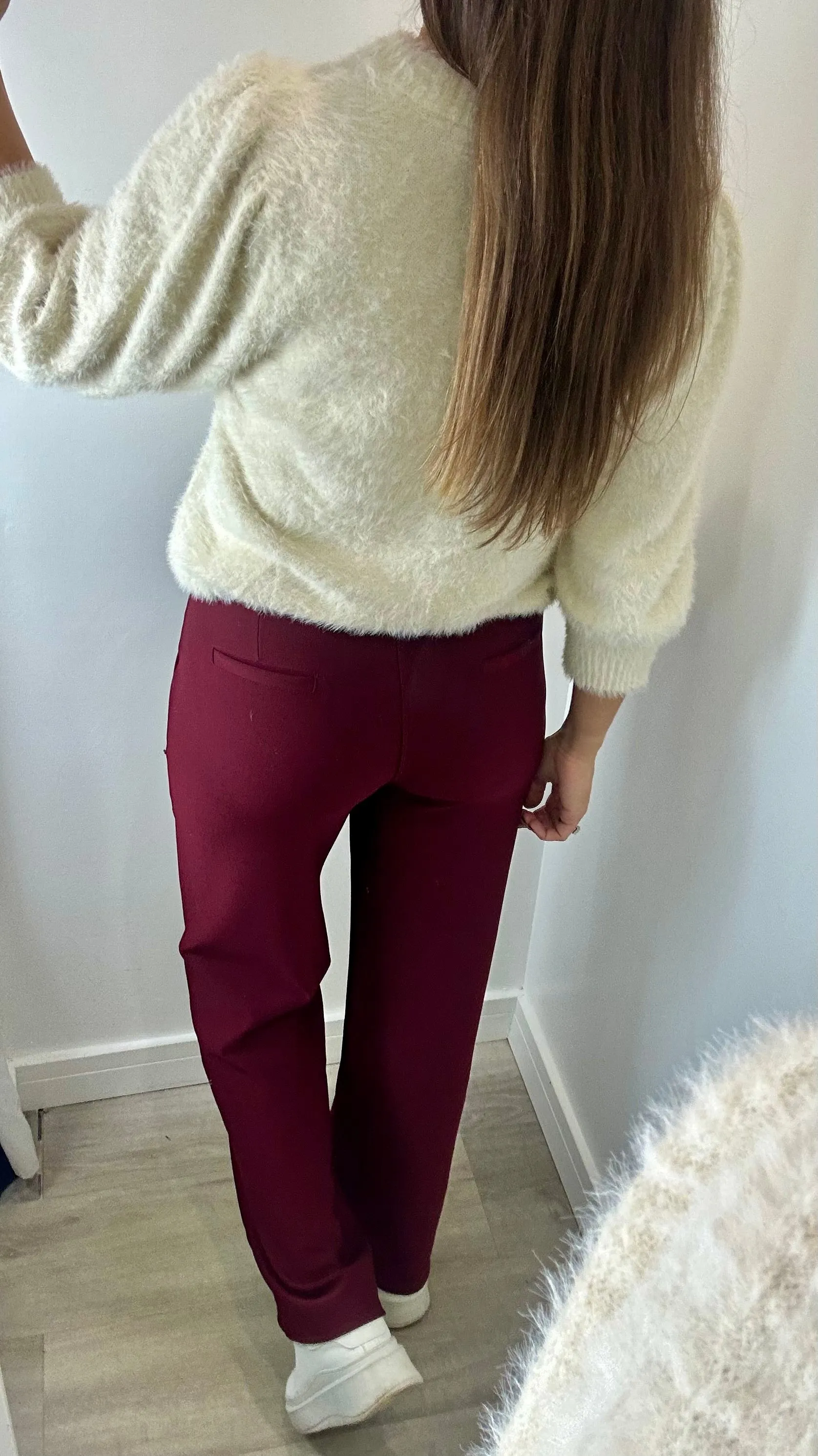 BURGUNDY TROUSERS