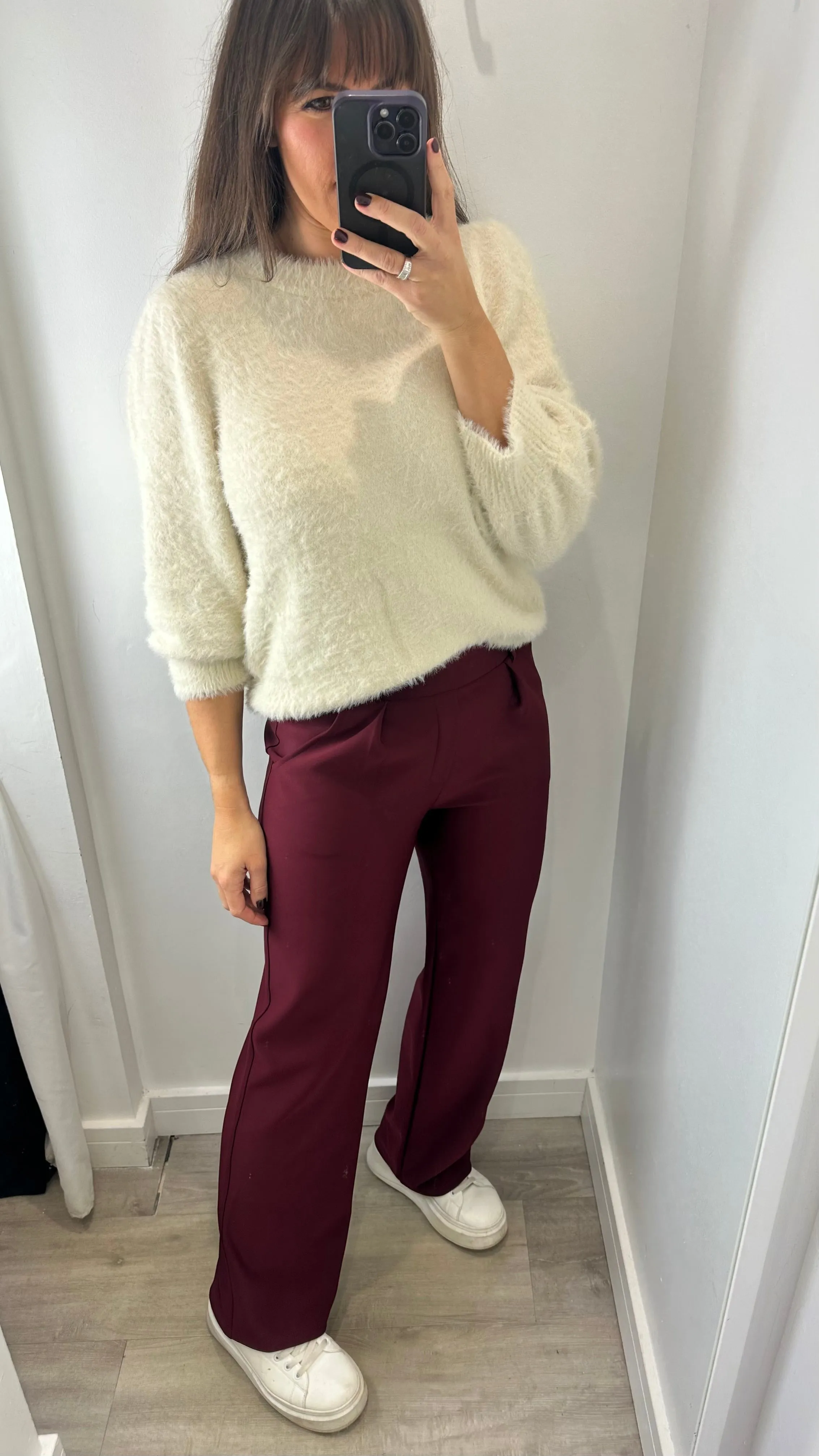 BURGUNDY TROUSERS