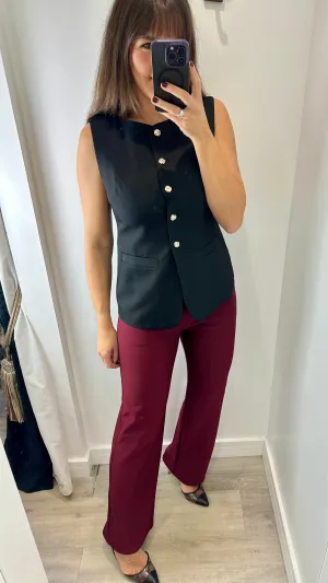 BURGUNDY TROUSERS