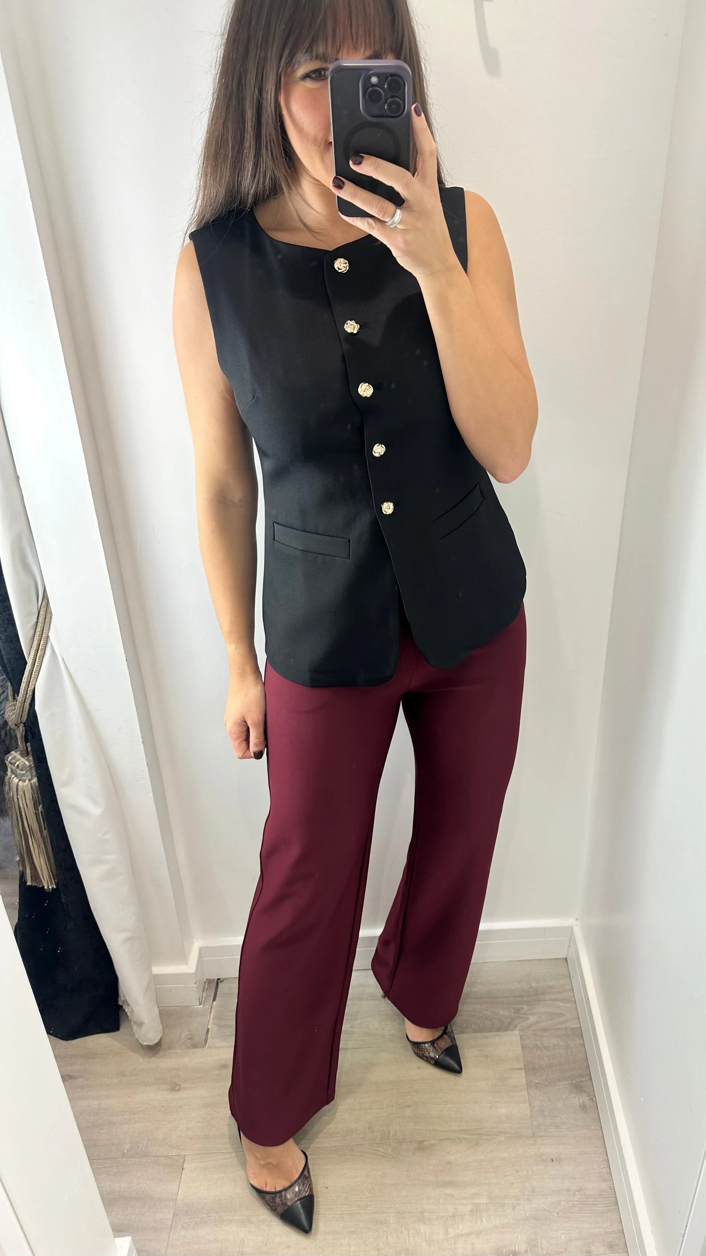 BURGUNDY TROUSERS