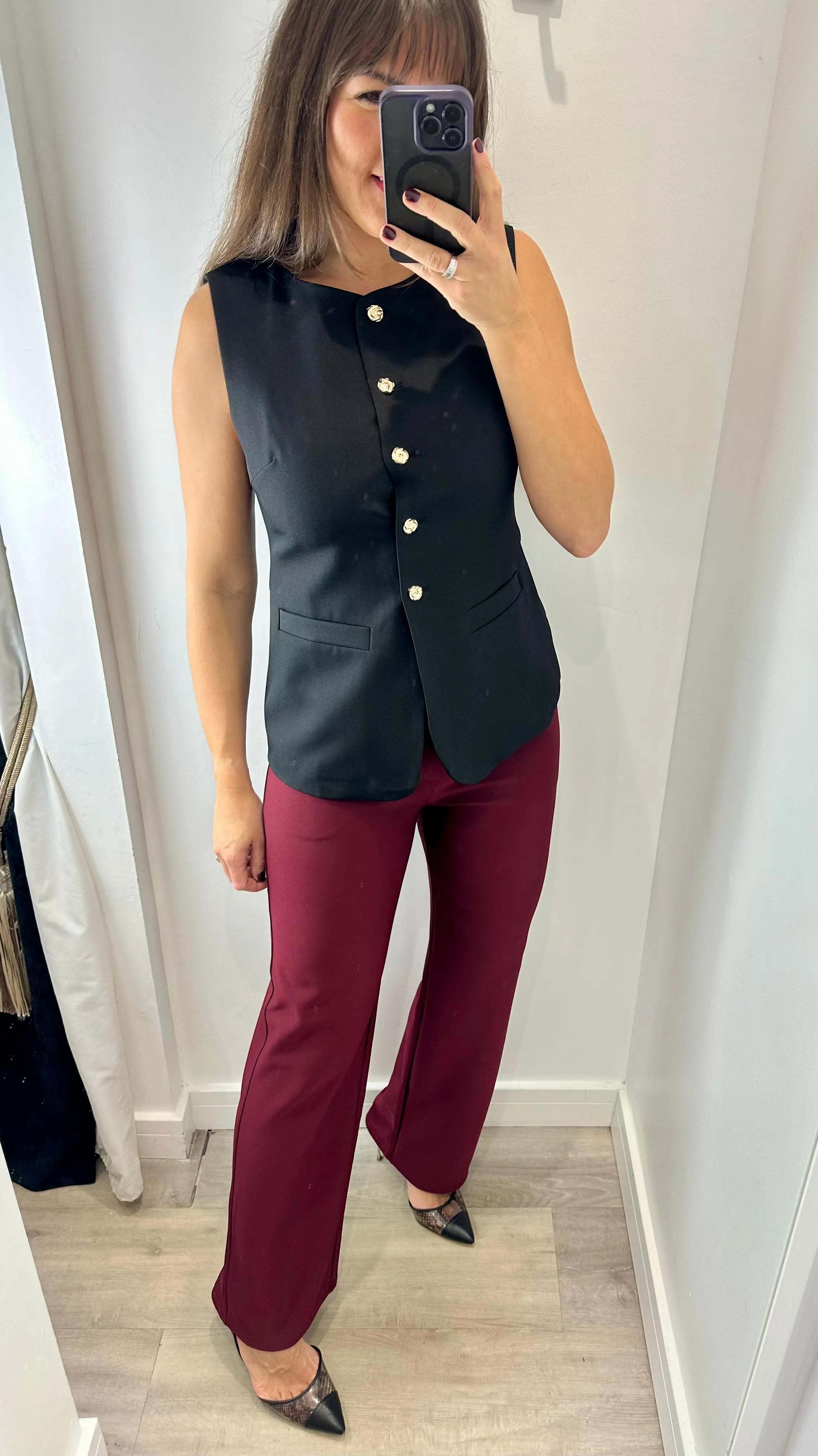 BURGUNDY TROUSERS