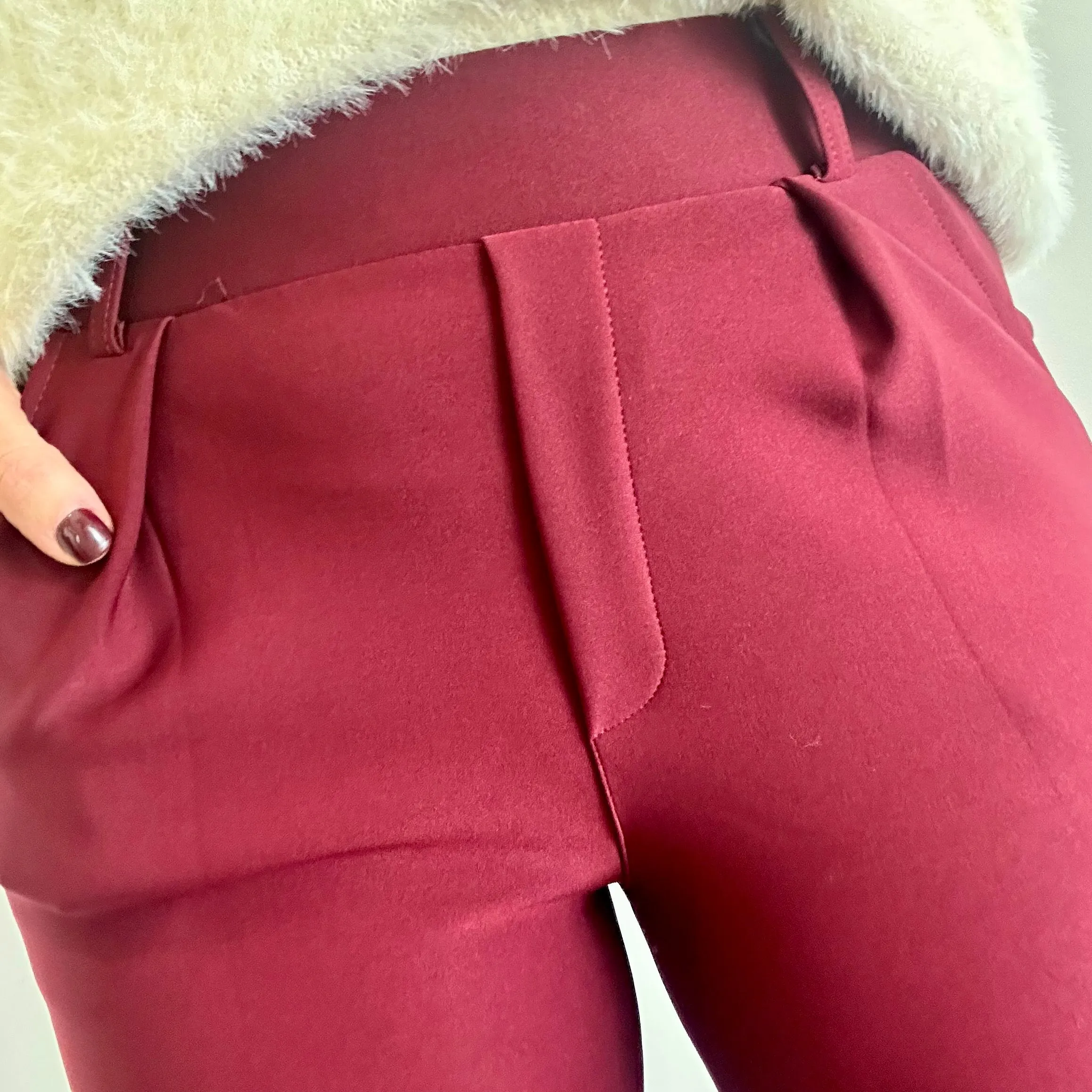 BURGUNDY TROUSERS