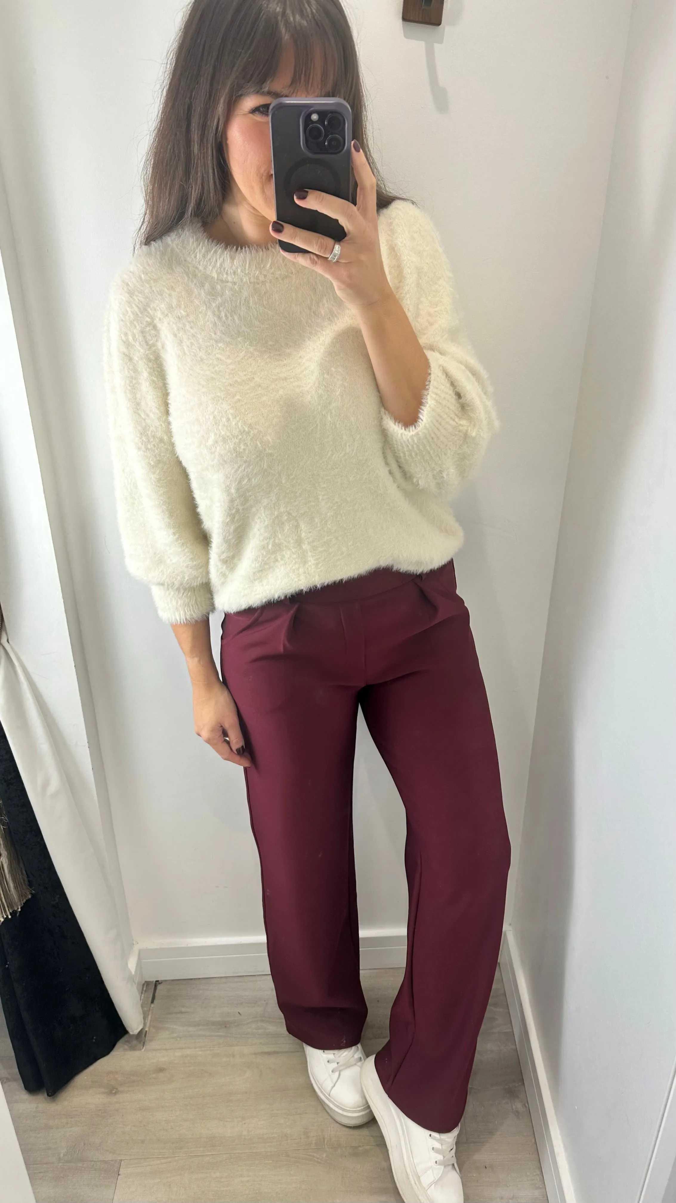 BURGUNDY TROUSERS