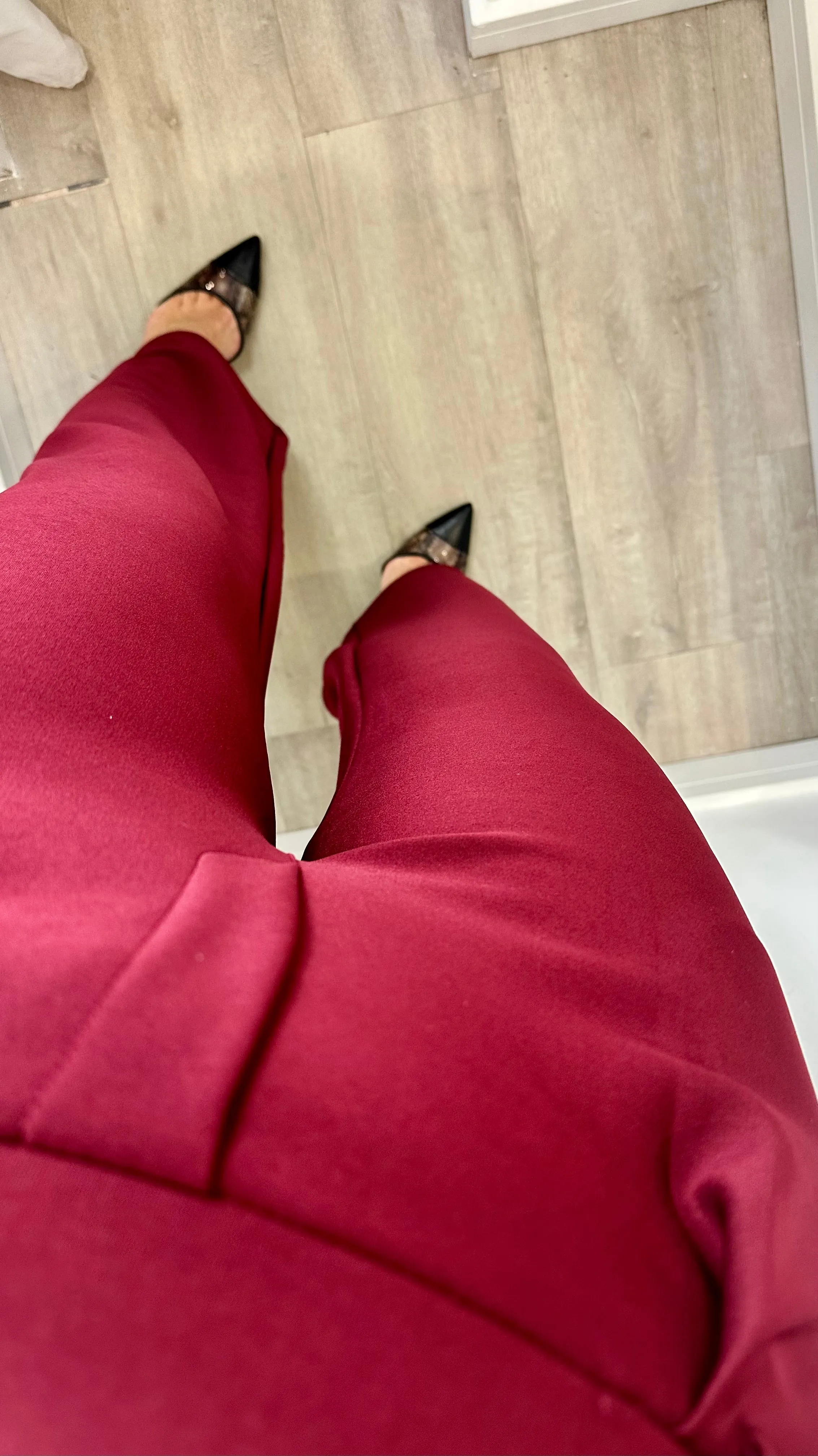 BURGUNDY TROUSERS