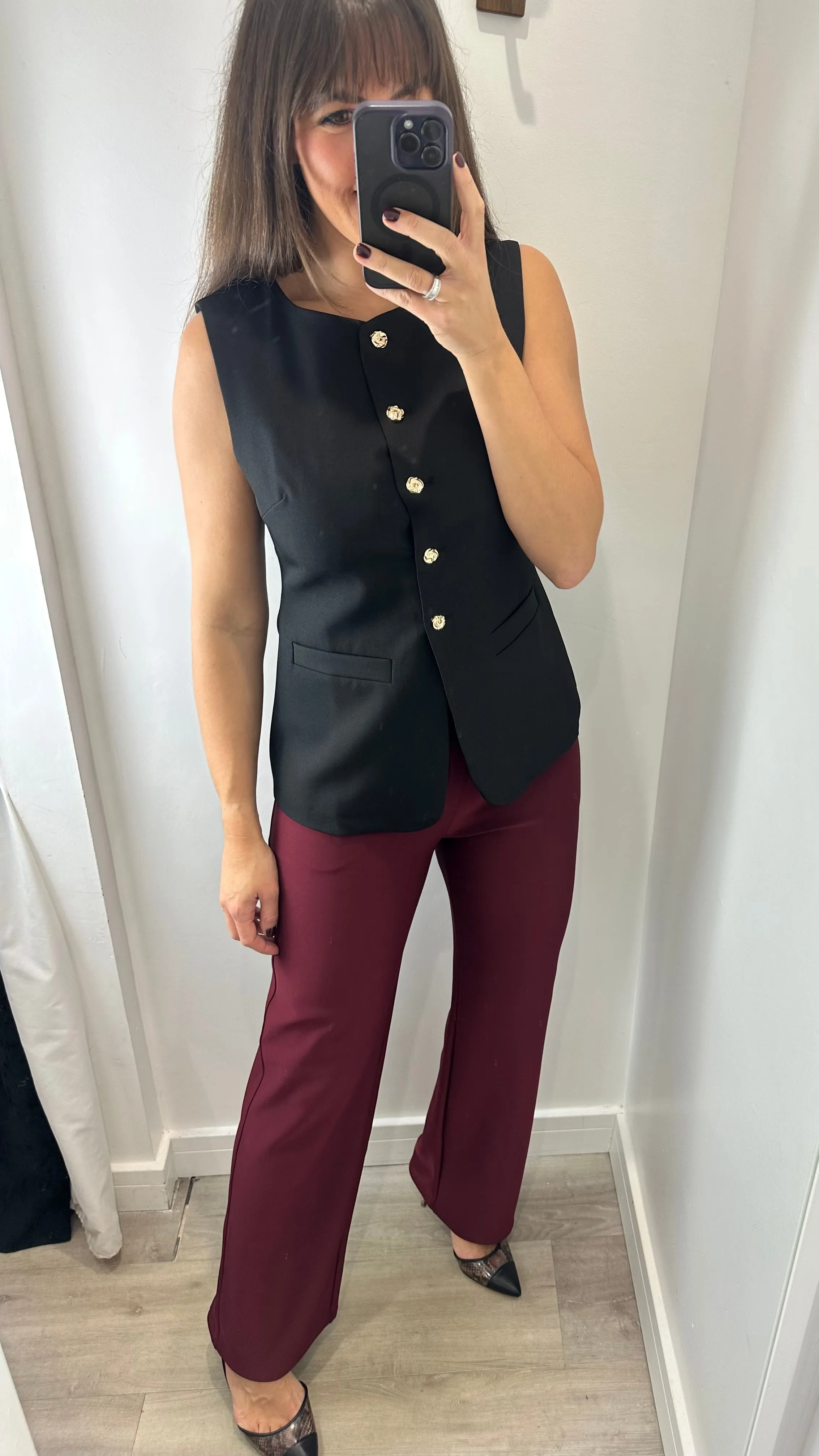 BURGUNDY TROUSERS