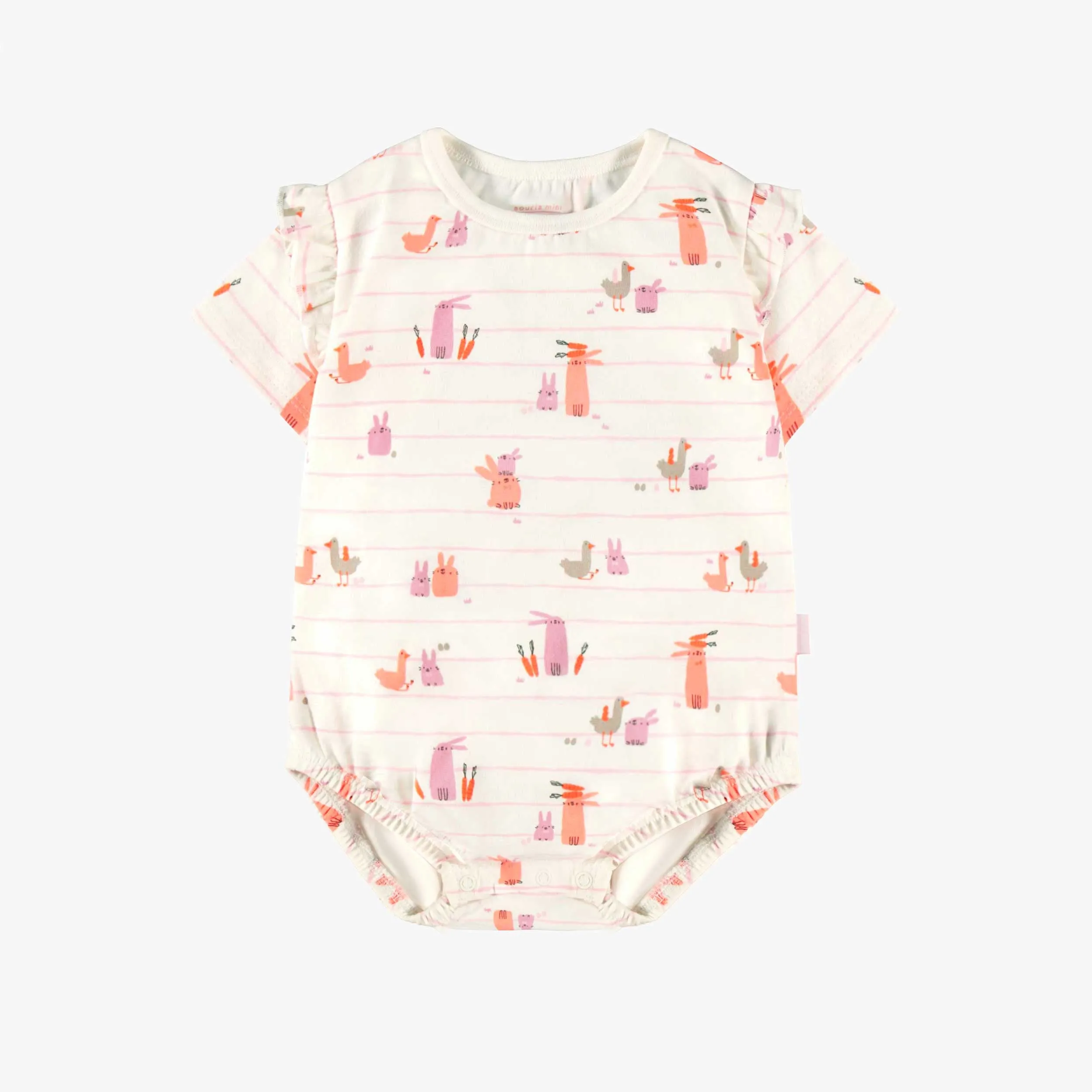 Cache-couche crème à motifs de Pâques, bébé || Cream bodysuit with Easter all over print, baby
