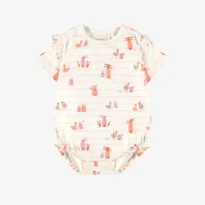 Cache-couche crème à motifs de Pâques, bébé || Cream bodysuit with Easter all over print, baby