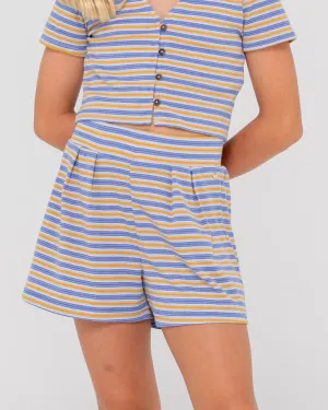 Camila Stripe Short Girls - Yonder Blue