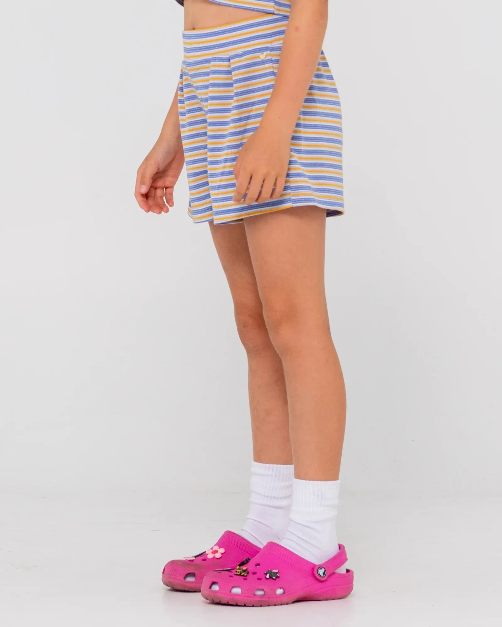 Camila Stripe Short Girls - Yonder Blue