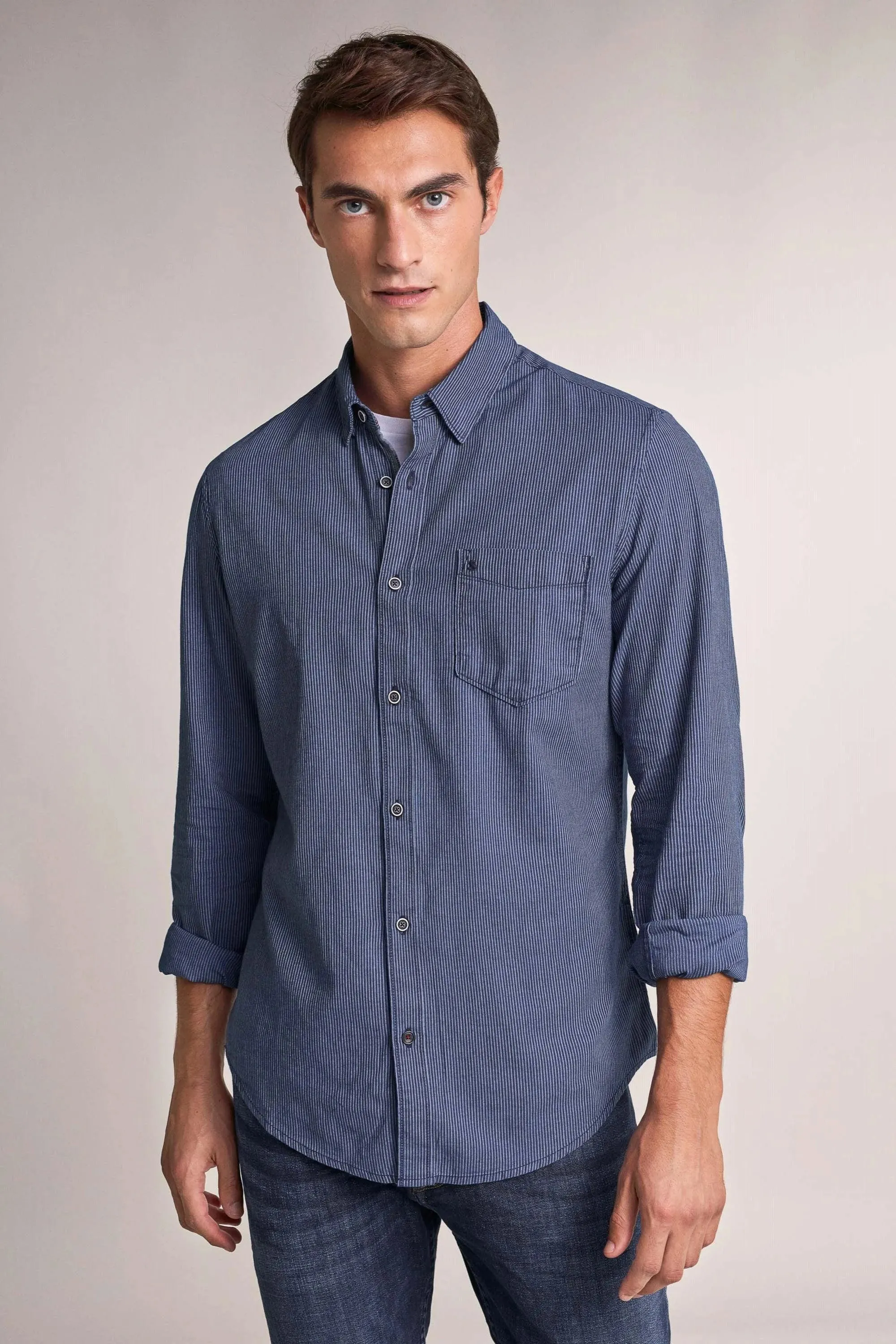 CAMISA FIT SLIM CON TEXTURA