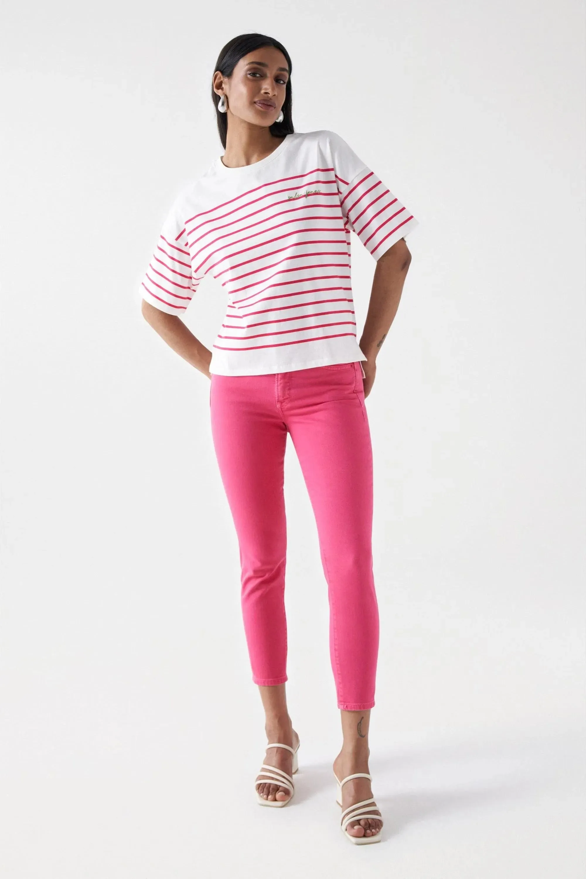 Camiseta Salsa Jeans de Rayas con Branding
