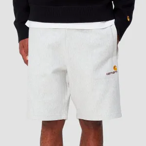 Carhartt WIP American Script Sweat Shorts Ash Heather