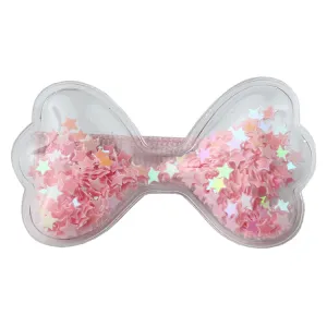 Confetti Bow Hair Clips - Pink