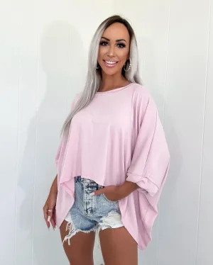Cotton Cutie Semi Crop Top - Baby Pink