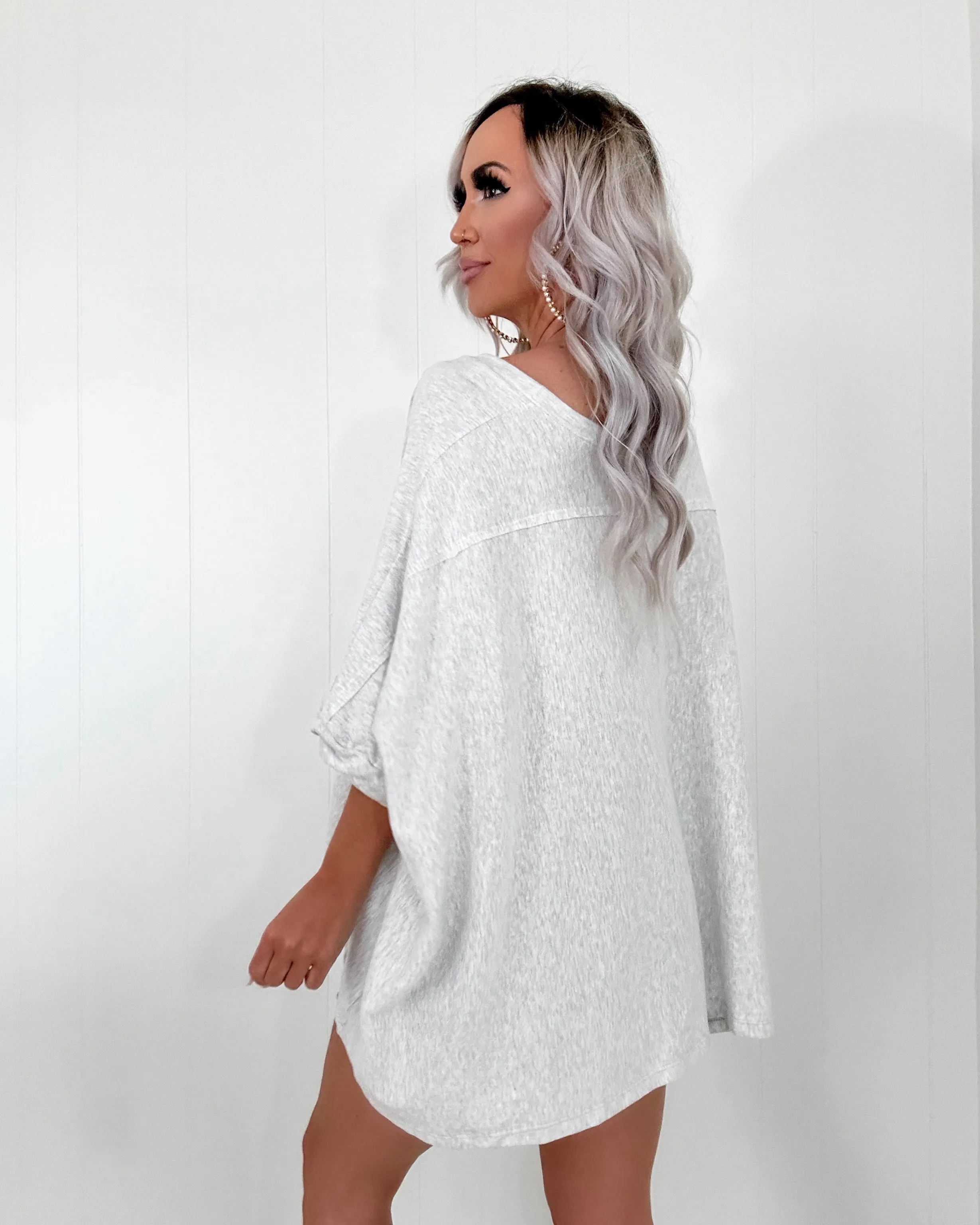 Cotton Cutie Semi Crop Top - Heather Grey