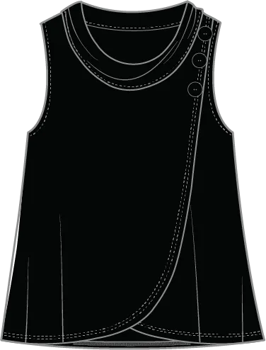 Cotton Pebble Sleeveless Cowl