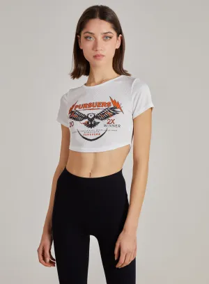 Cropped Ribbed Band Tee