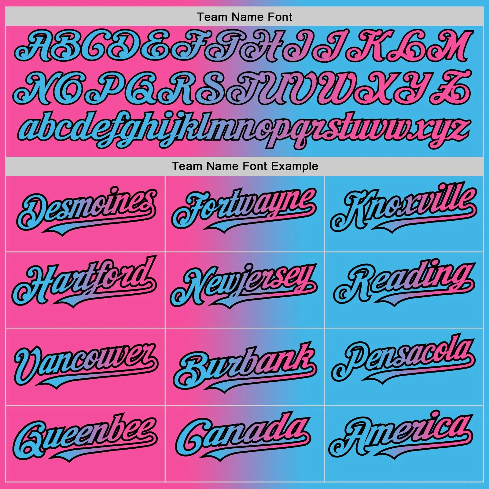 Custom Sky Blue Pink-Black Gradient Fashion Two-Button Unisex Softball Jersey