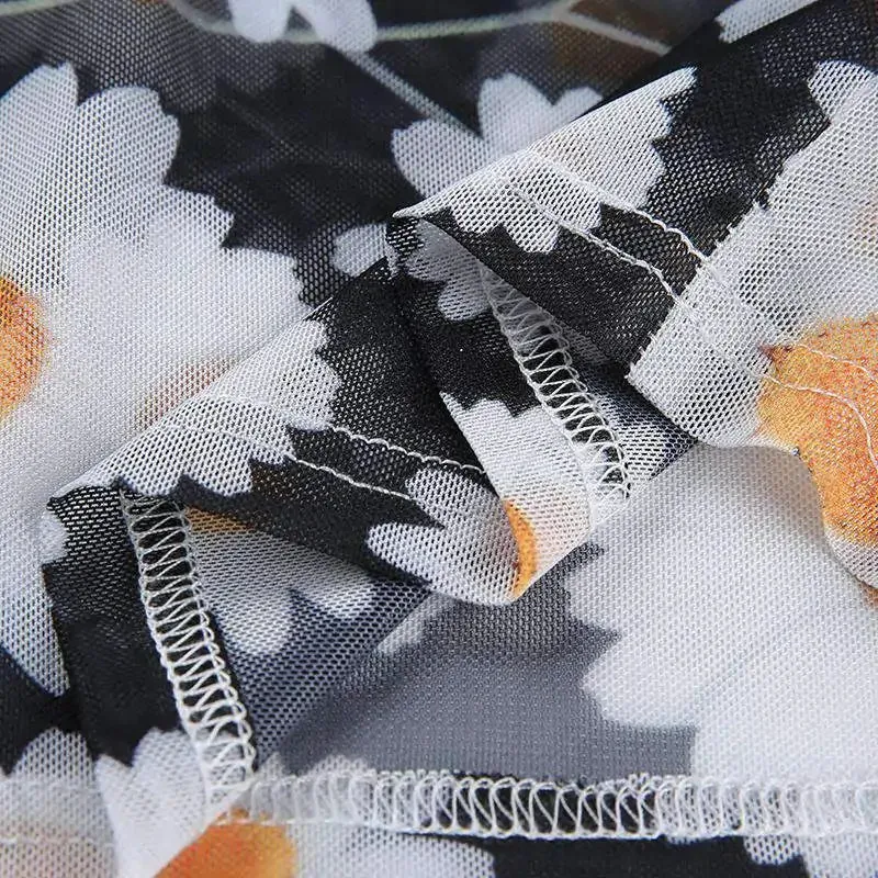 Daisy Mesh Crop Top