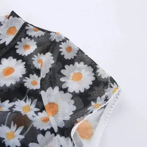 Daisy Mesh Crop Top