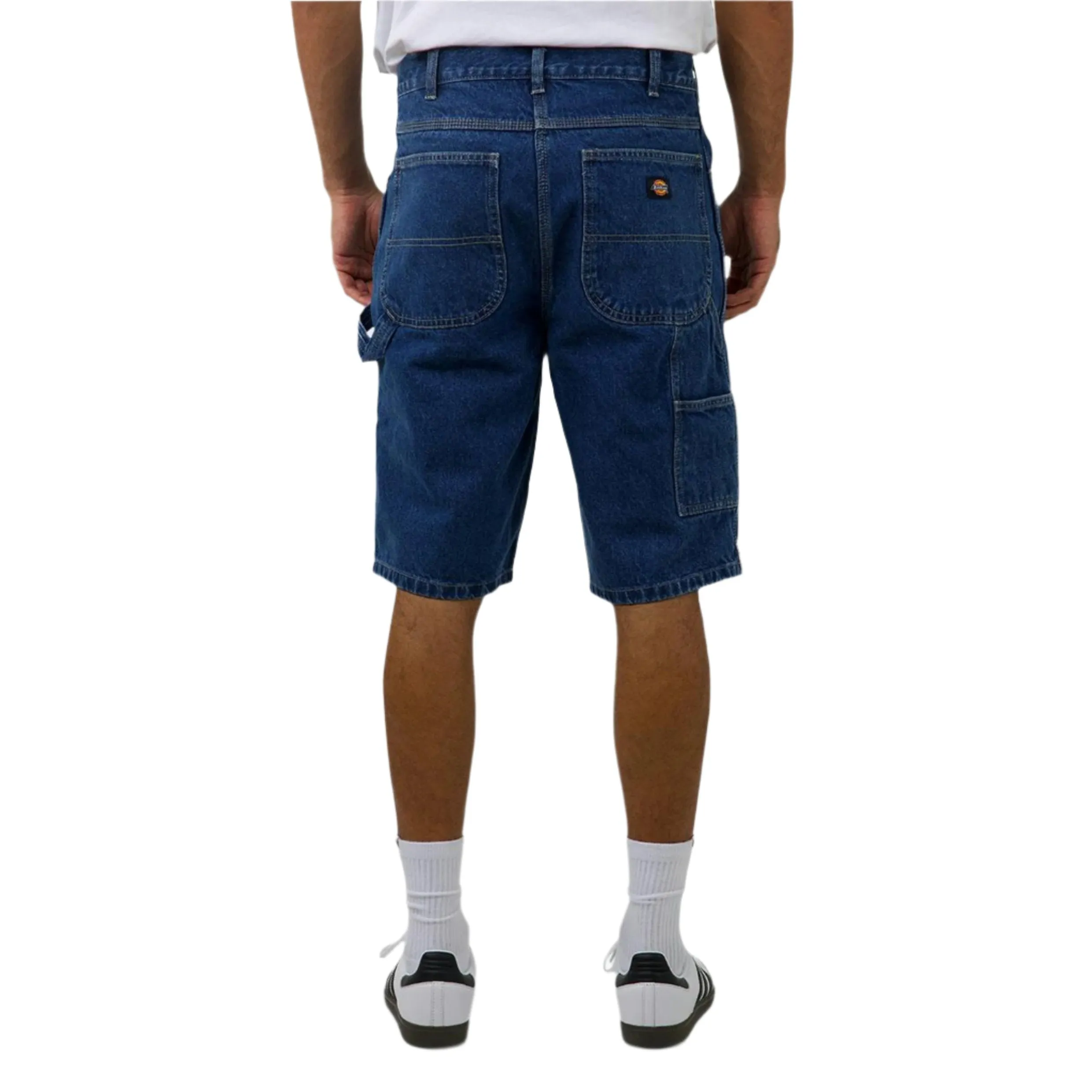 DICKIES 11" RELAXED FIT DENIM CARPENTER SHORTS STONED WASHED INDIGO