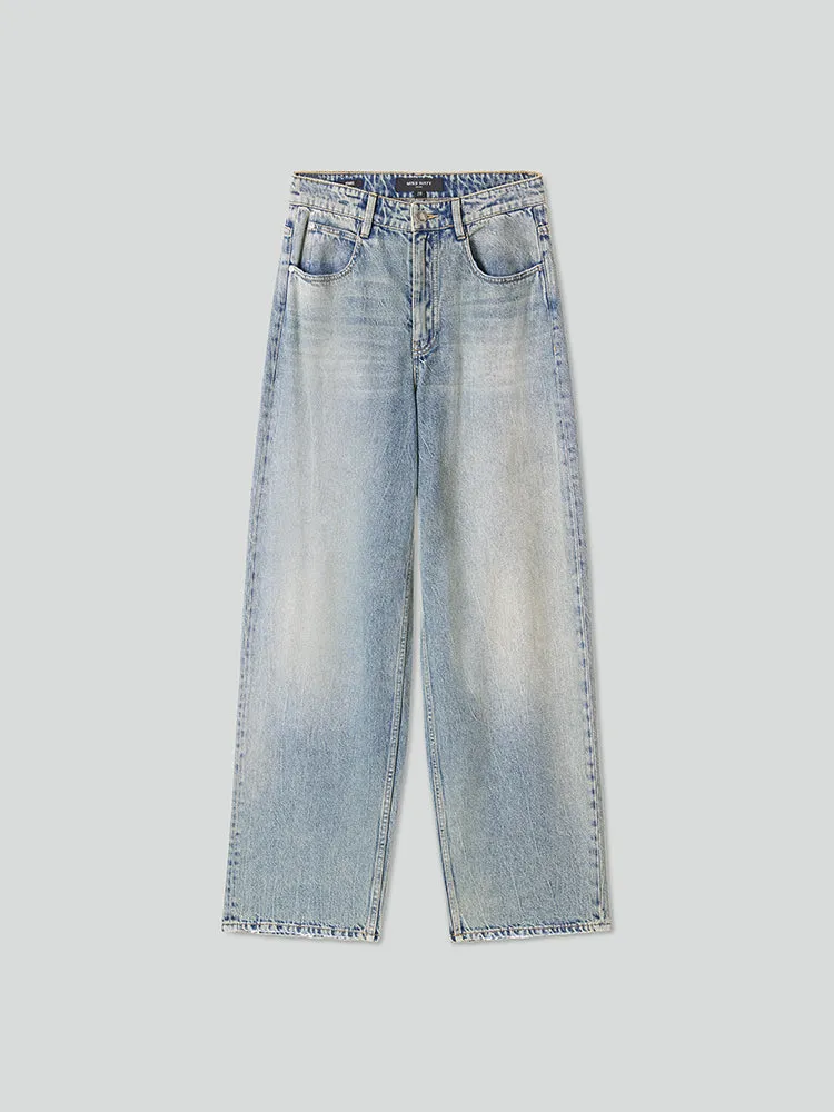 Distressed Loose Fit Jeans
