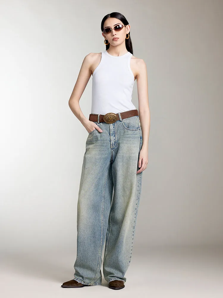 Distressed Loose Fit Jeans