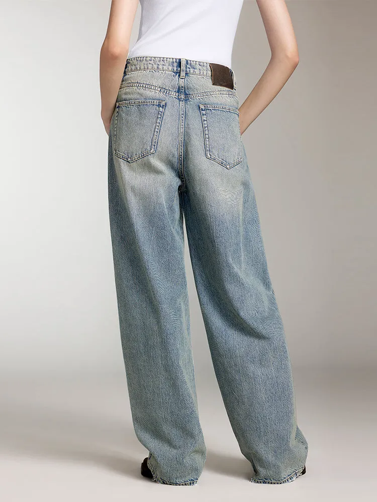 Distressed Loose Fit Jeans