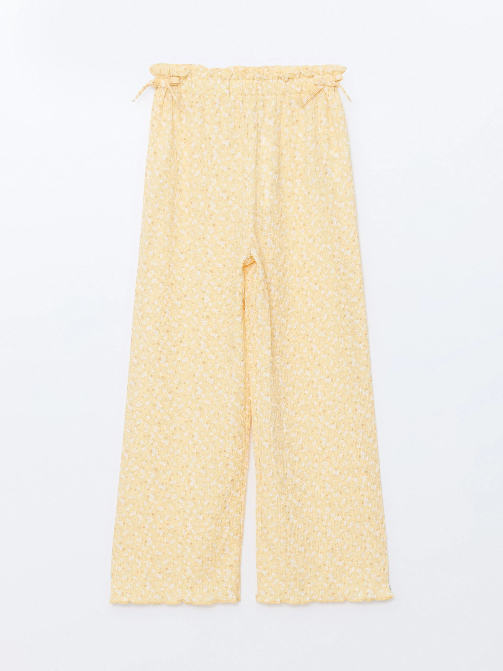 Elastic Waist Floral Girls Tracksuit Bottoms