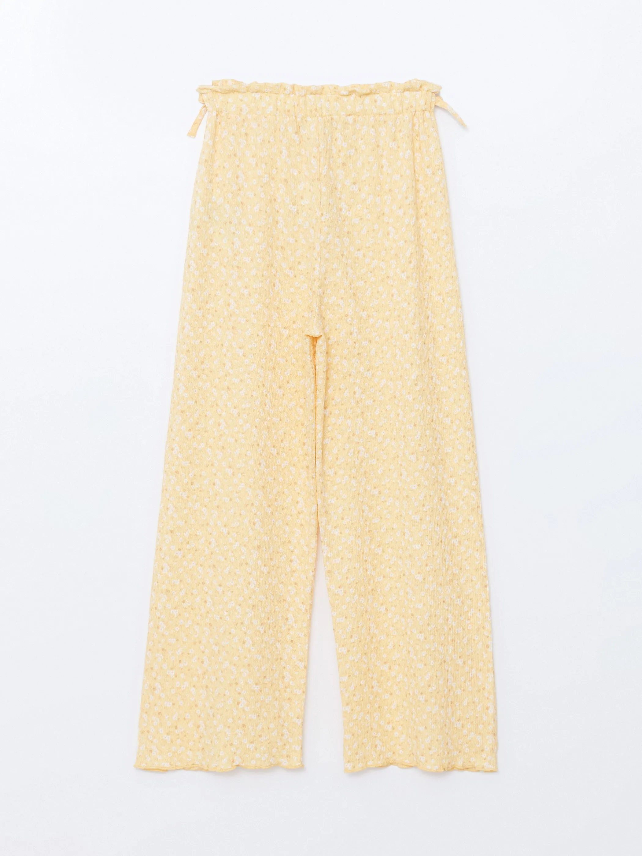 Elastic Waist Floral Girls Tracksuit Bottoms