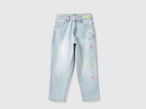 Embroidered Loose Fit Jeans