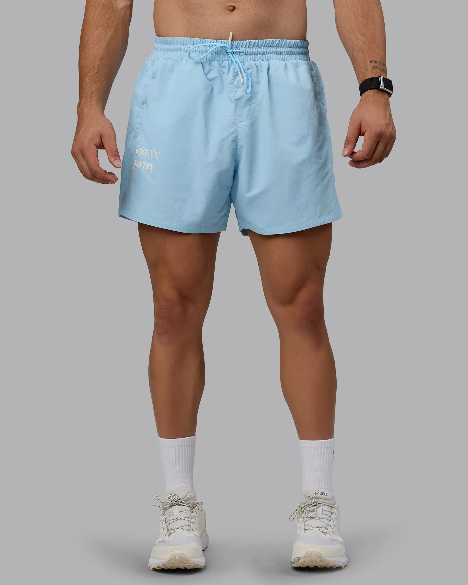 Enjoy The Journey 5" Shorts - Glacial Blue