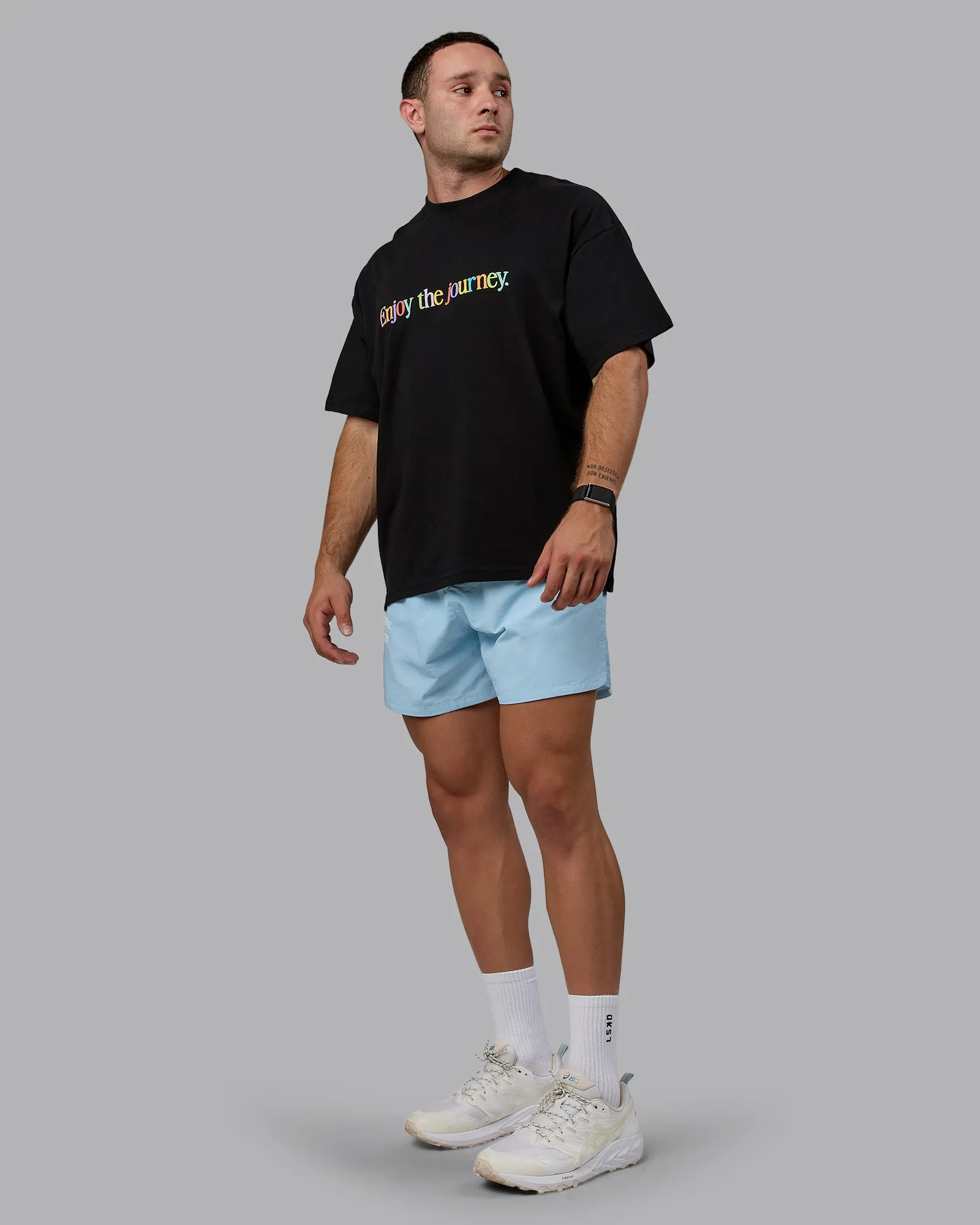 Enjoy The Journey 5" Shorts - Glacial Blue