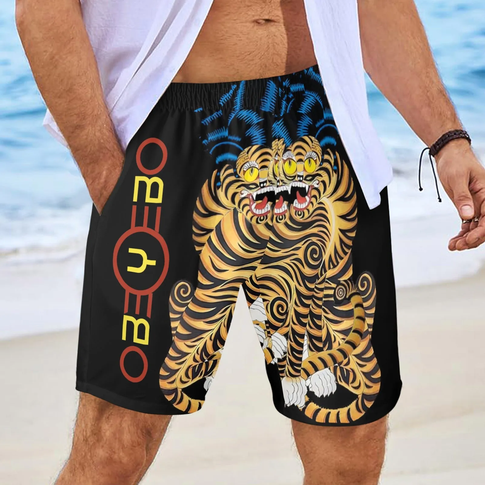 Entanglement Men's Elastic Beach Shorts