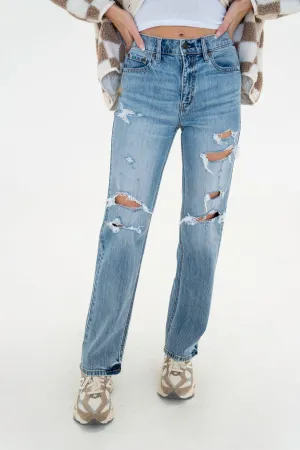 Eunina Codi Dad Jeans in Primrose