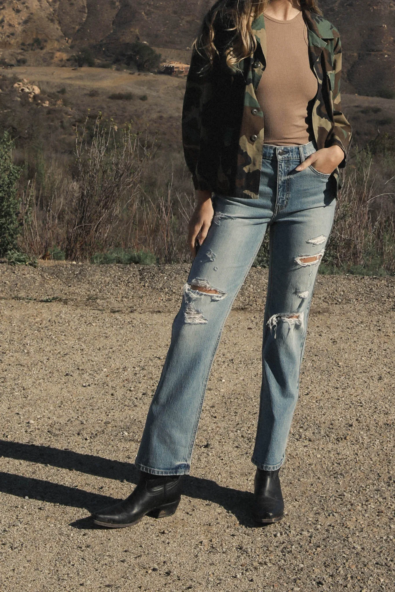 Eunina Codi Dad Jeans in Primrose