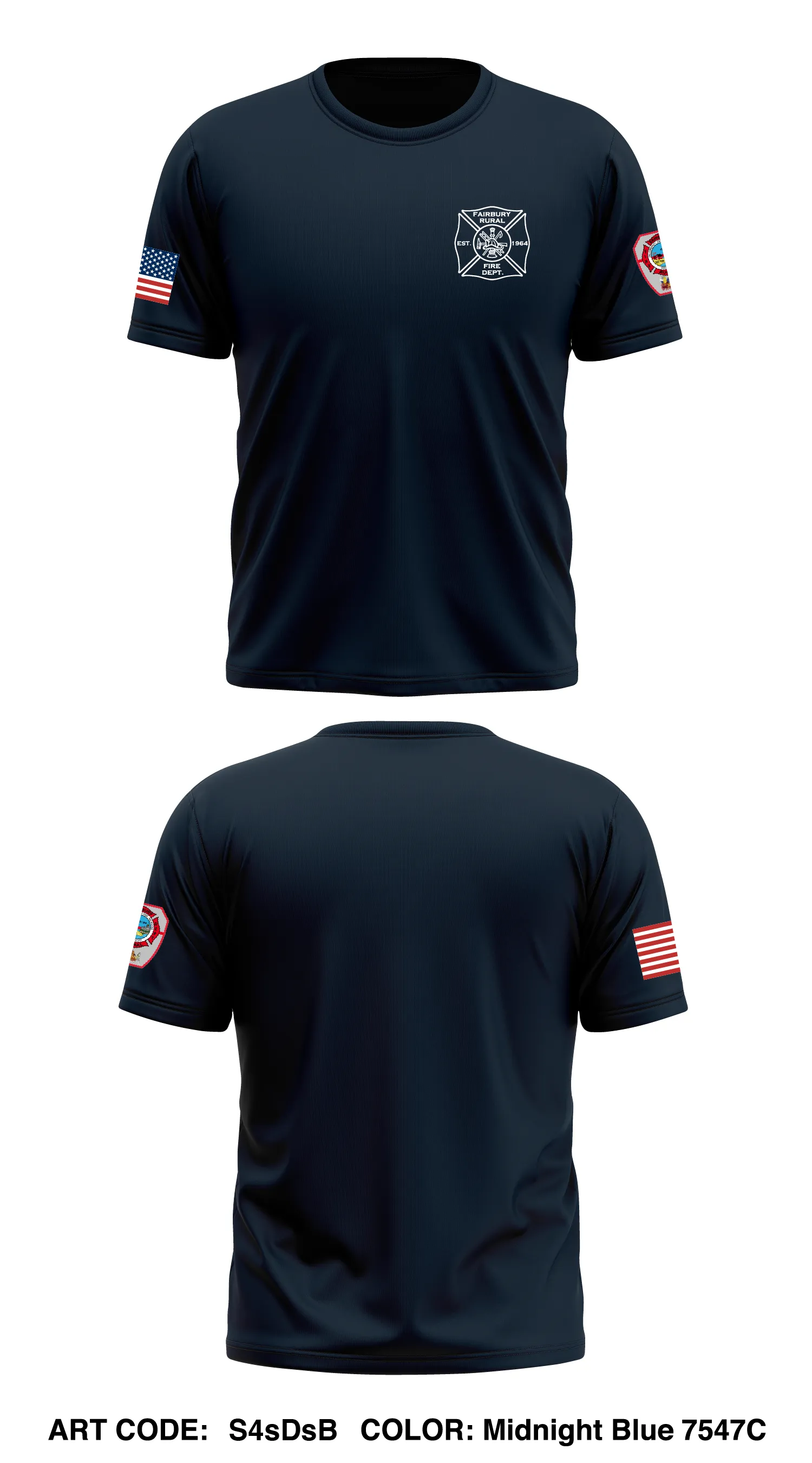 Fairbury Rural Fire Store 1 Core Men's SS Performance Tee - S4sDsB