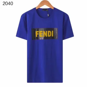 Fendi Classic Box Logo T-Shirt Royal Blue