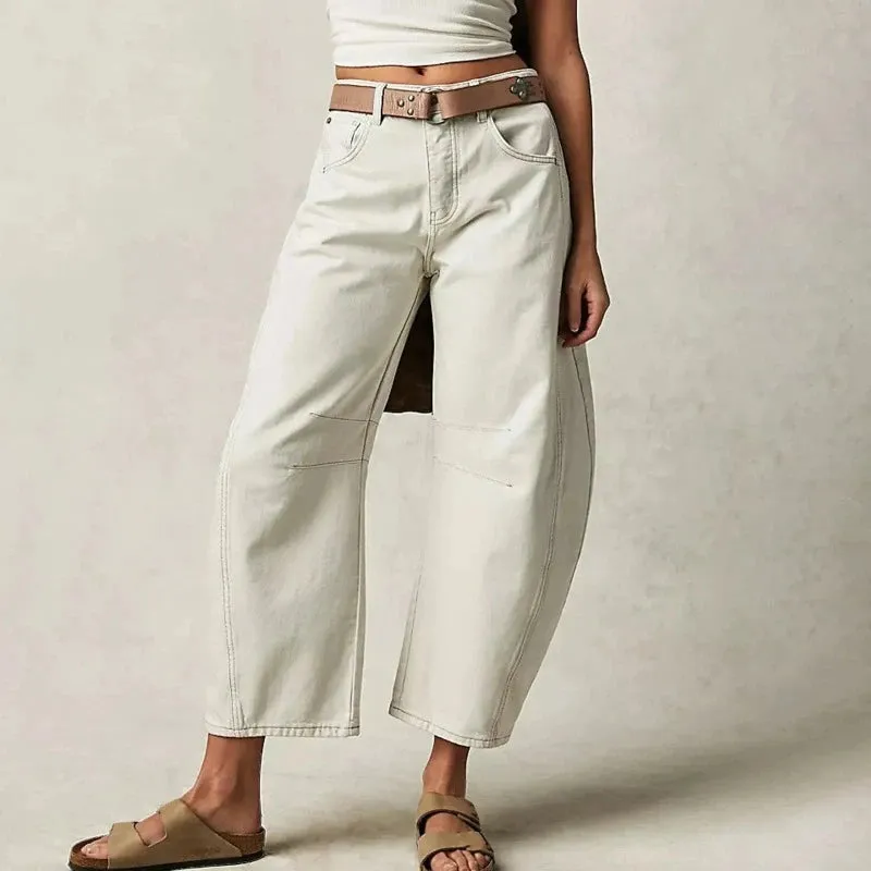 Fjorella Cropped Baggy Denim Jeans