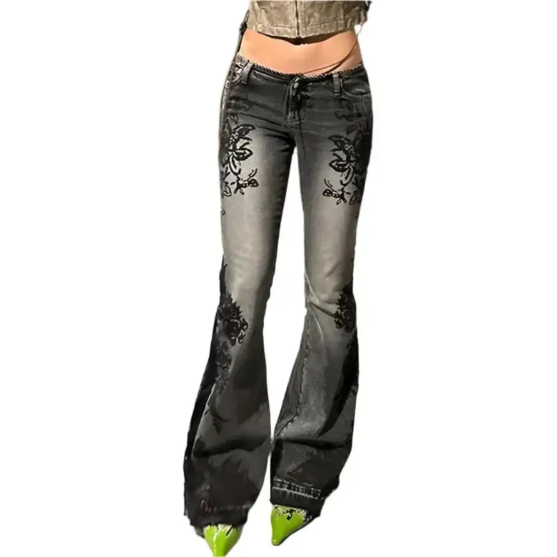 Floral Flare Jeans