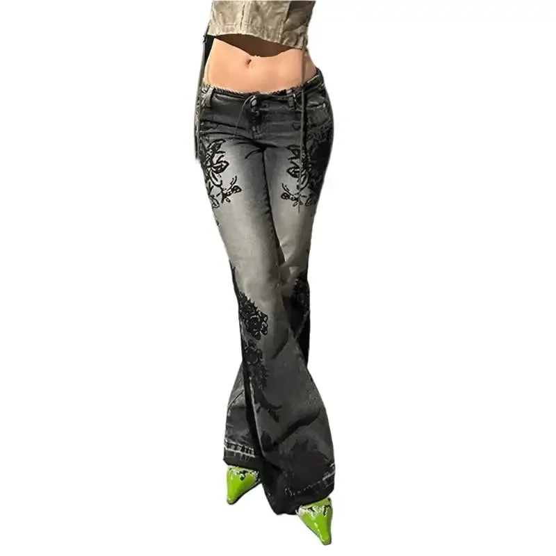 Floral Flare Jeans