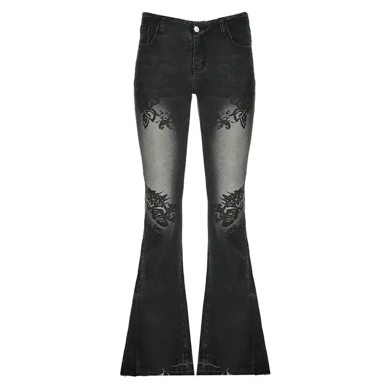 Floral Flare Jeans