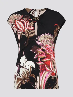 Foliage Keyhole Top