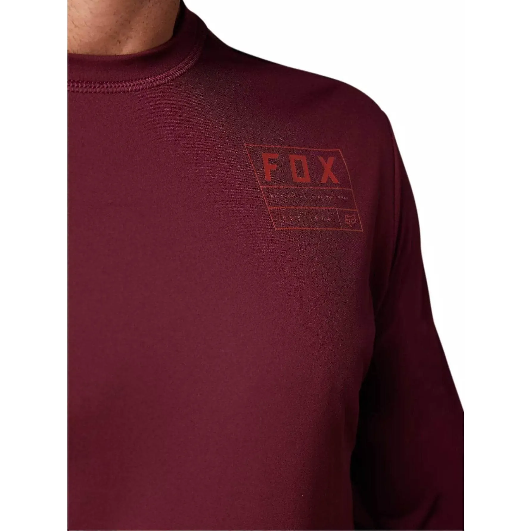 Fox Ranger Swath Long Sleeve Mens Cycling Jersey - Red