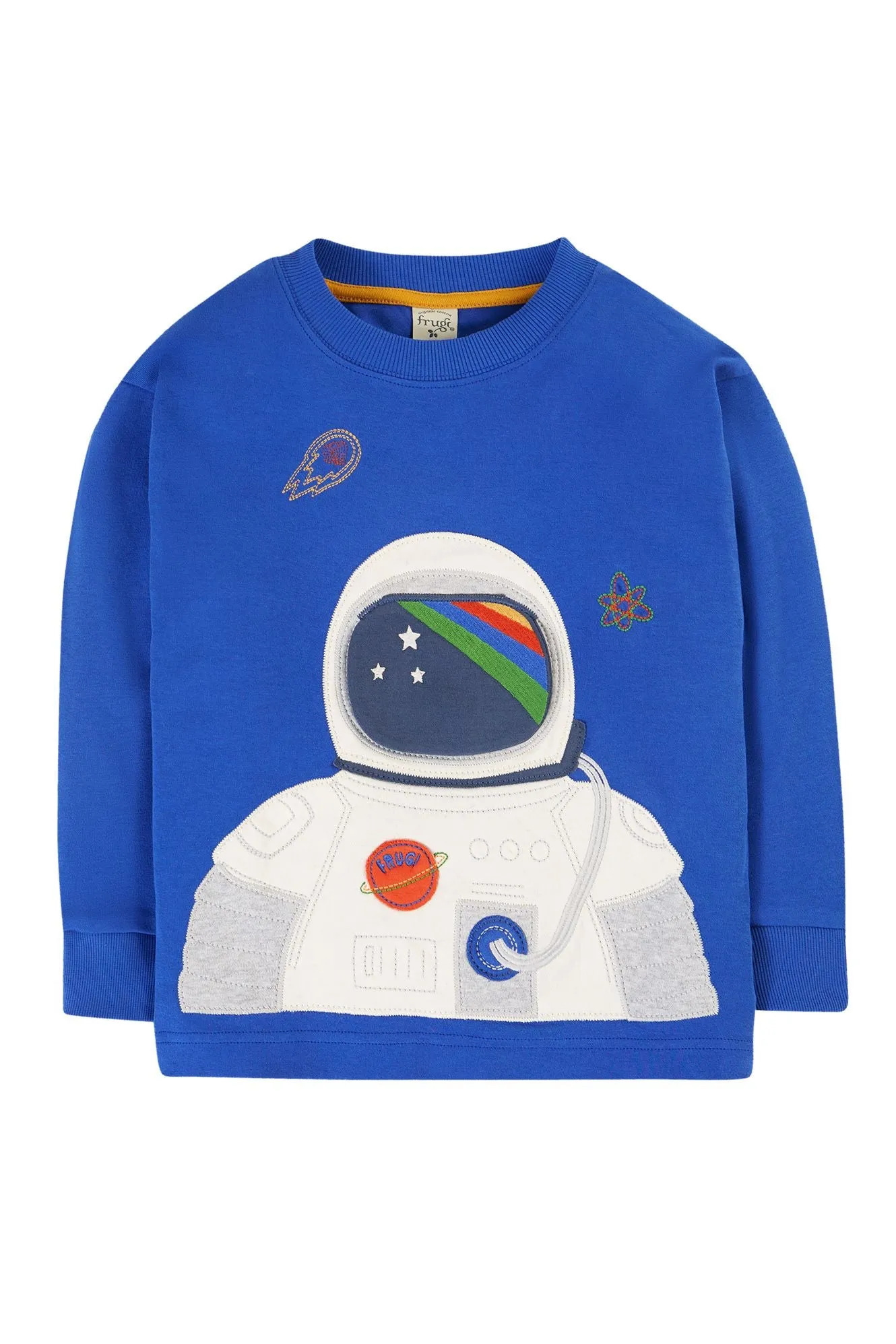 Frugi Owen Interactive Top Blue Astronaut
