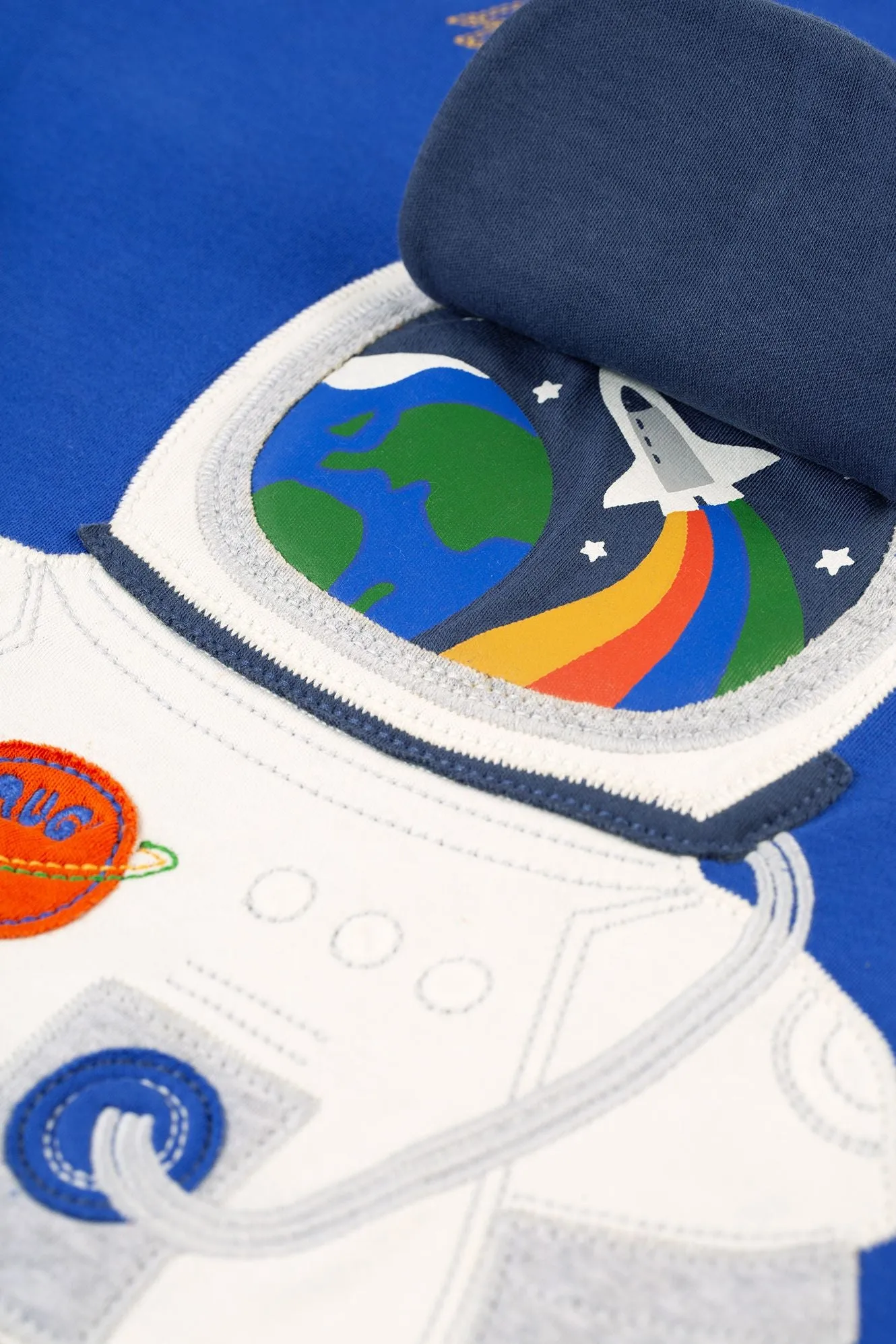 Frugi Owen Interactive Top Blue Astronaut